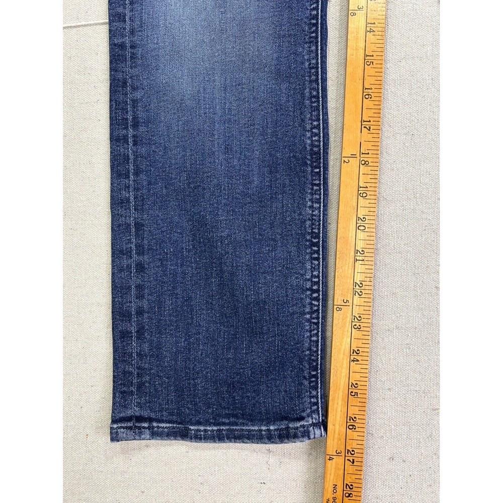 Mother The Mid Rise Dazzler Ankle Jeans On The Edge Blue Straight Leg Size 30 - Picture 3 of 13